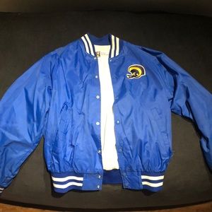 vintage silk coach’s jacket | la rams | size l